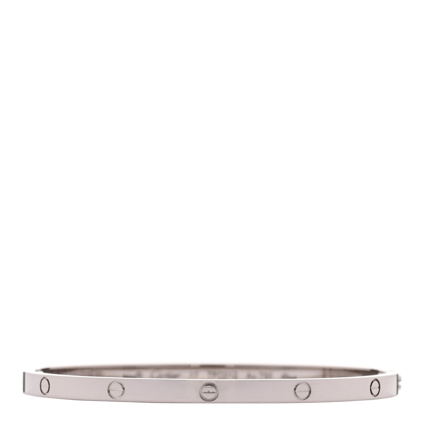 18K White Gold Small LOVE Bracelet 17