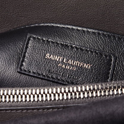 Saint Laurent Sheepskin Matelasse Chevron Monogram Medium College Bag Asphalt 8 of 13