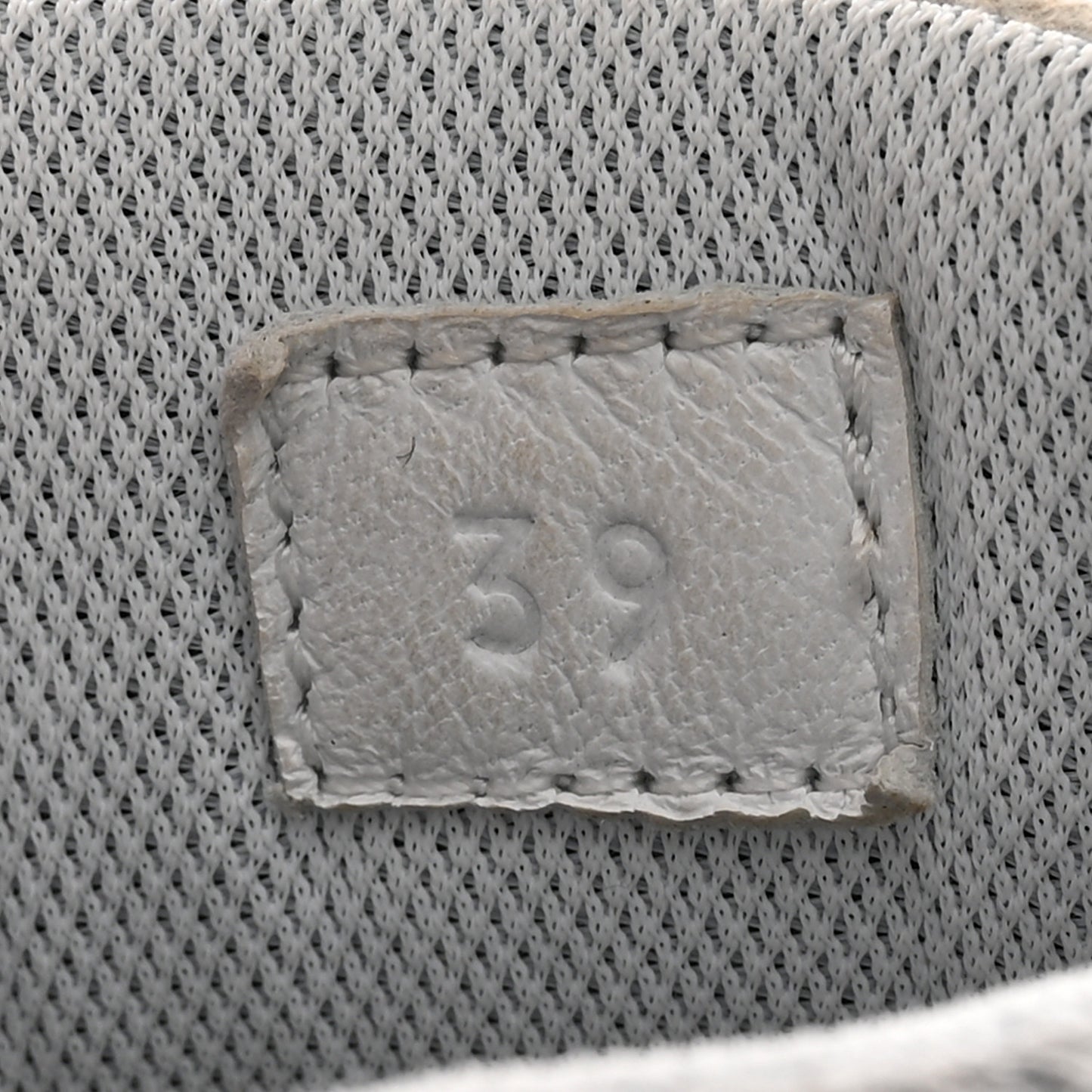 Goatskin Suede Mesh Hip-Hop High Top Sneakers 39 Gris Lulea White