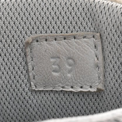 Hermes Goatskin Suede Mesh Hip-Hop High Top Sneakers 39 Gris Lulea White 7 of 12