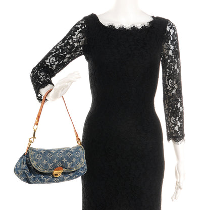 Louis Vuitton Monogram Denim Mini Pleaty Blue 2 of 6