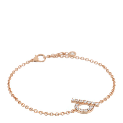 Hermes 18K Rose Gold Diamond Finesse Bracelet LG 1 of 3
