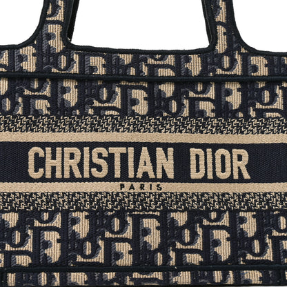 Christian Dior Oblique Mini Book Tote Blue Multicolor 7 of 11