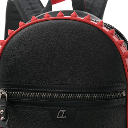 Christian Louboutin Calfskin Nylon Backparis Spiked Backpack Black 7 of 9