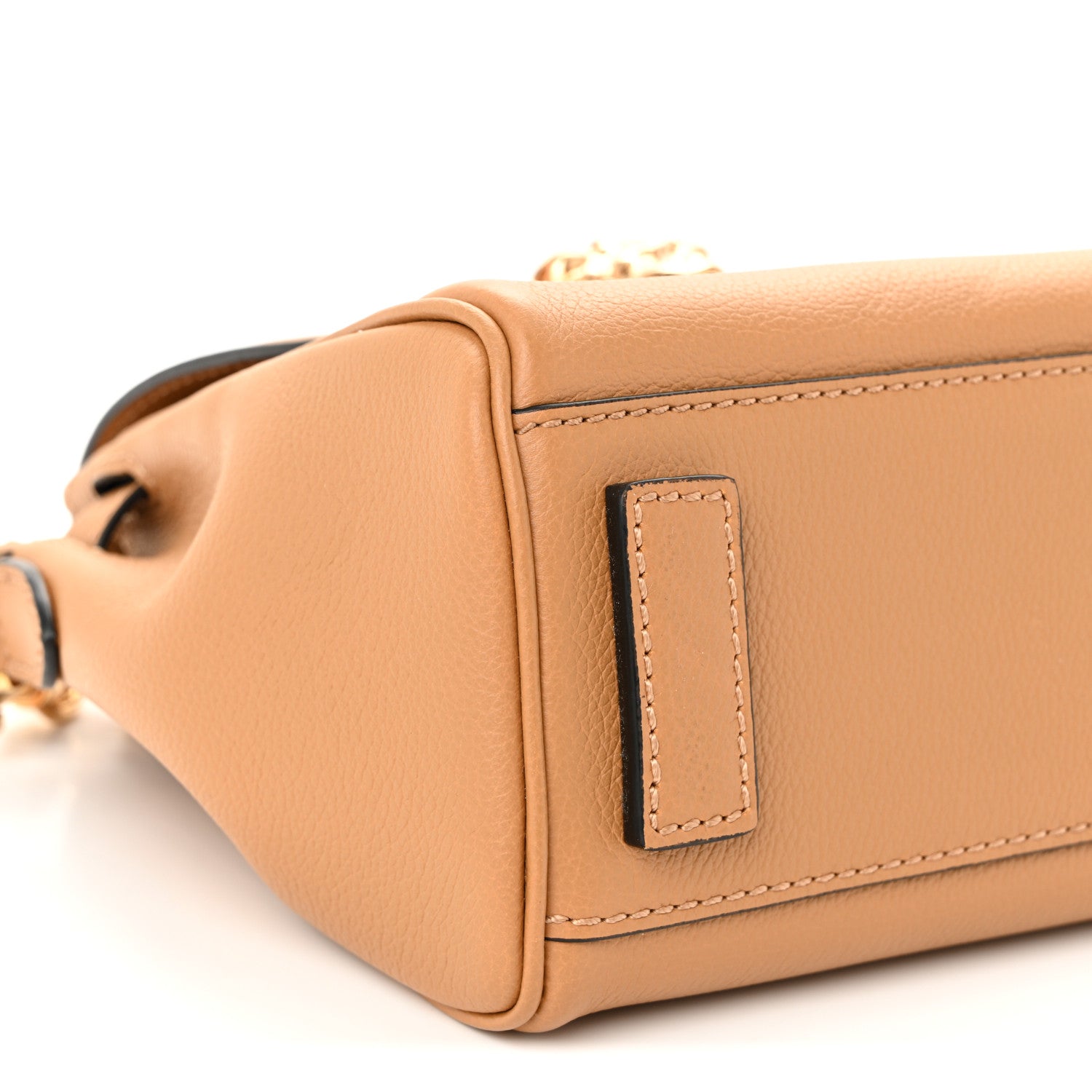 Versace Grained Calfskin Small La Medusa Top Handle Bag Brown 8 of 9