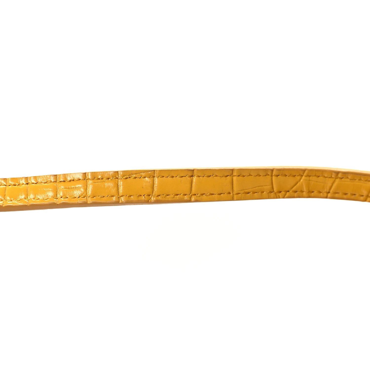 Saint Laurent Calfskin Crocodile Embossed Medium Classic Monogram Kate Tassel Satchel Saffron 11 of 12
