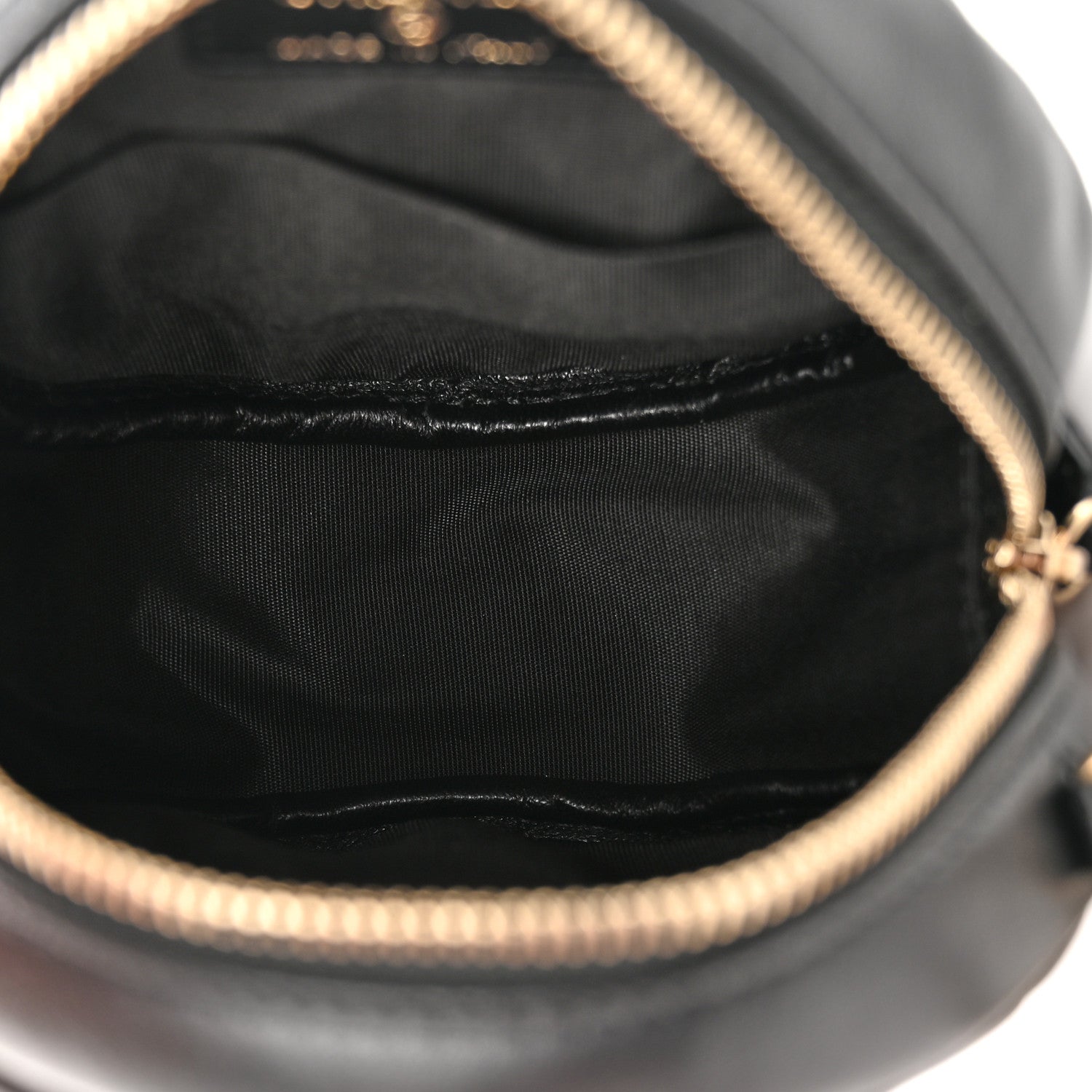 Chanel Lambskin Quilted Studded Round Clutch With Chain Black 5 of 10