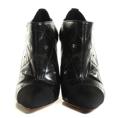 Chanel Lambskin Quilted CC Cap Toe Booties 39 Black 2 of 8