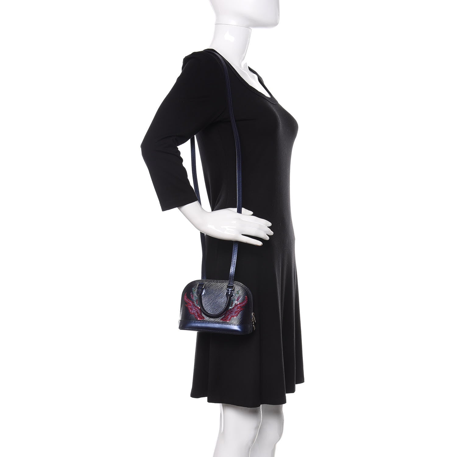 Louis Vuitton Epi Sequins Flame Alma Nano Blue Nuit 2 of 8