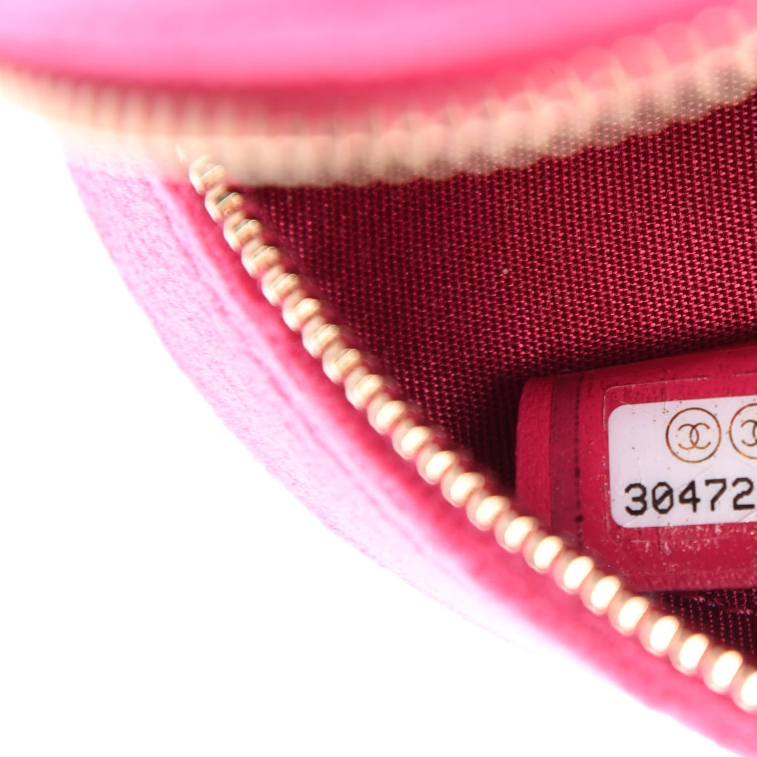 Chanel Velvet Round Quilted Pearl Crush Clutch With Chain Pink 9 of 10