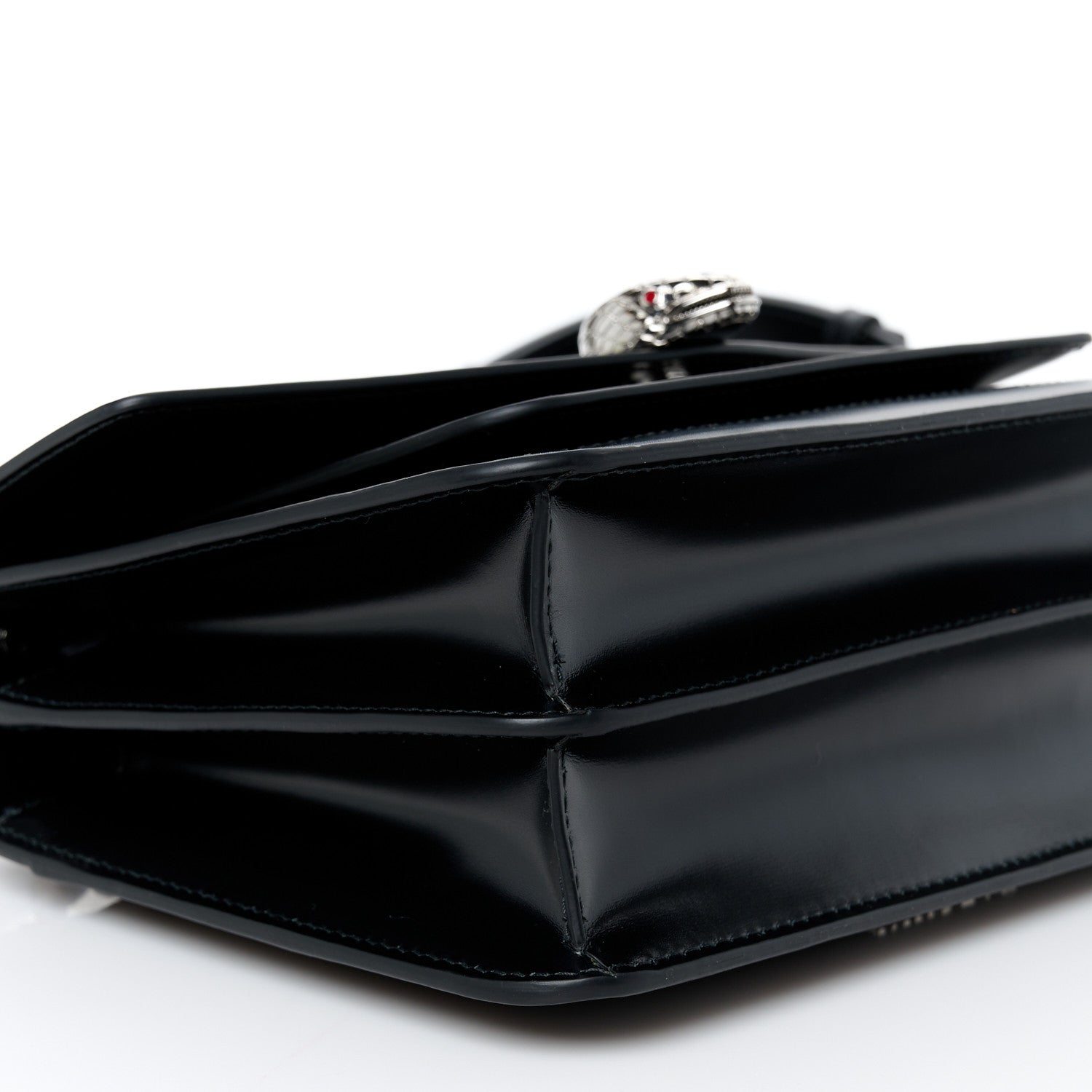Bulgari Nappa Serpenti Forever Large Maxi Chain Crossbody Bag Black 10 of 11