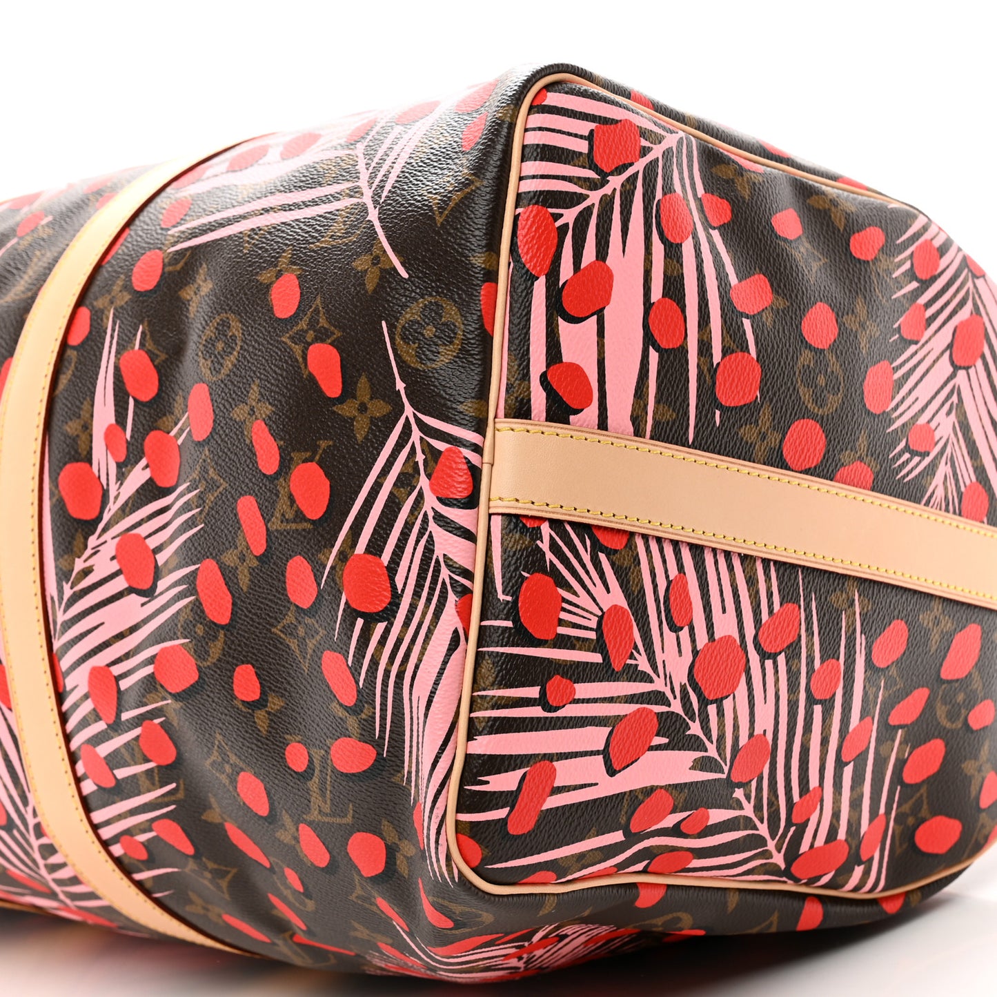 Monogram Jungle Dots Keepall Bandouliere 50 Sugar Pink Poppy