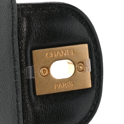 Chanel Lambskin Quilted Mini Strass On Top Flap Black 7 of 12