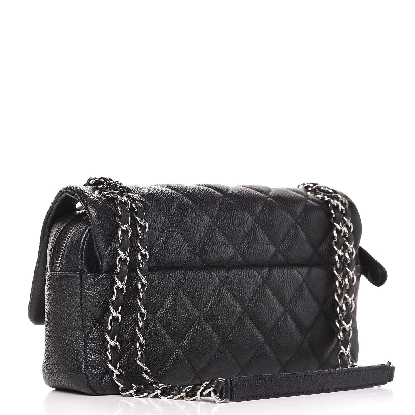 Caviar Quilted Medium Easy Flap Black