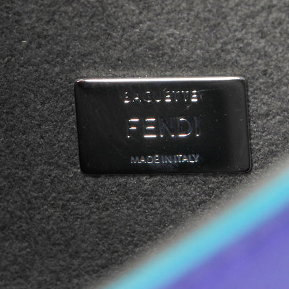 Fendi Vitello Dolce Waves Tri-Color Micro Double Baguette Purple Banana Mostarda 8 of 10