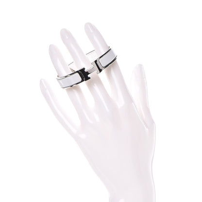 Hermes Enamel Narrow Clic Clac H Bracelet PM White 2 of 6