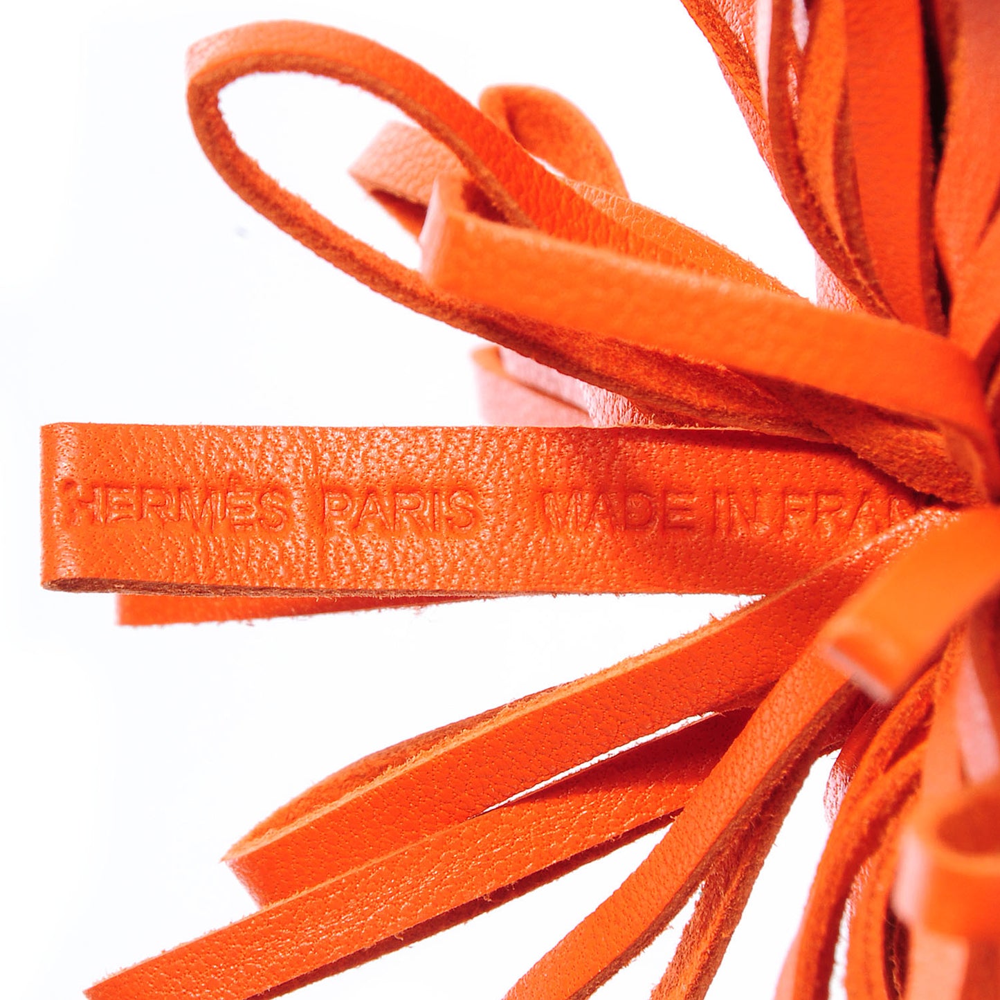 Lambskin Carmen Tassel Key Holder Feu Orange