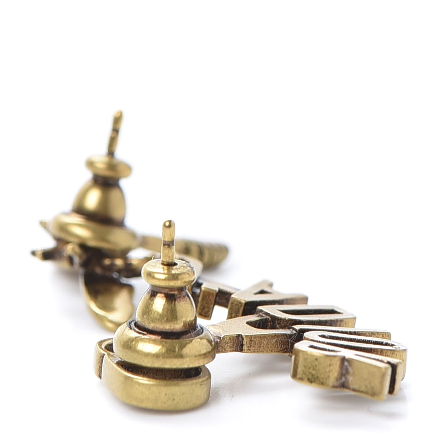 Metal J'Adior Earrings Aged Gold