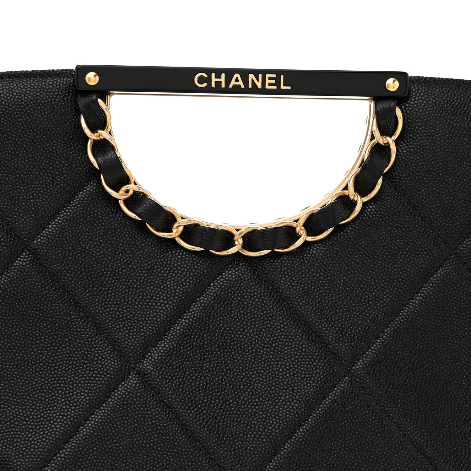 Chanel Caviar Quilted A Real Catch Clutch Black 8 of 11