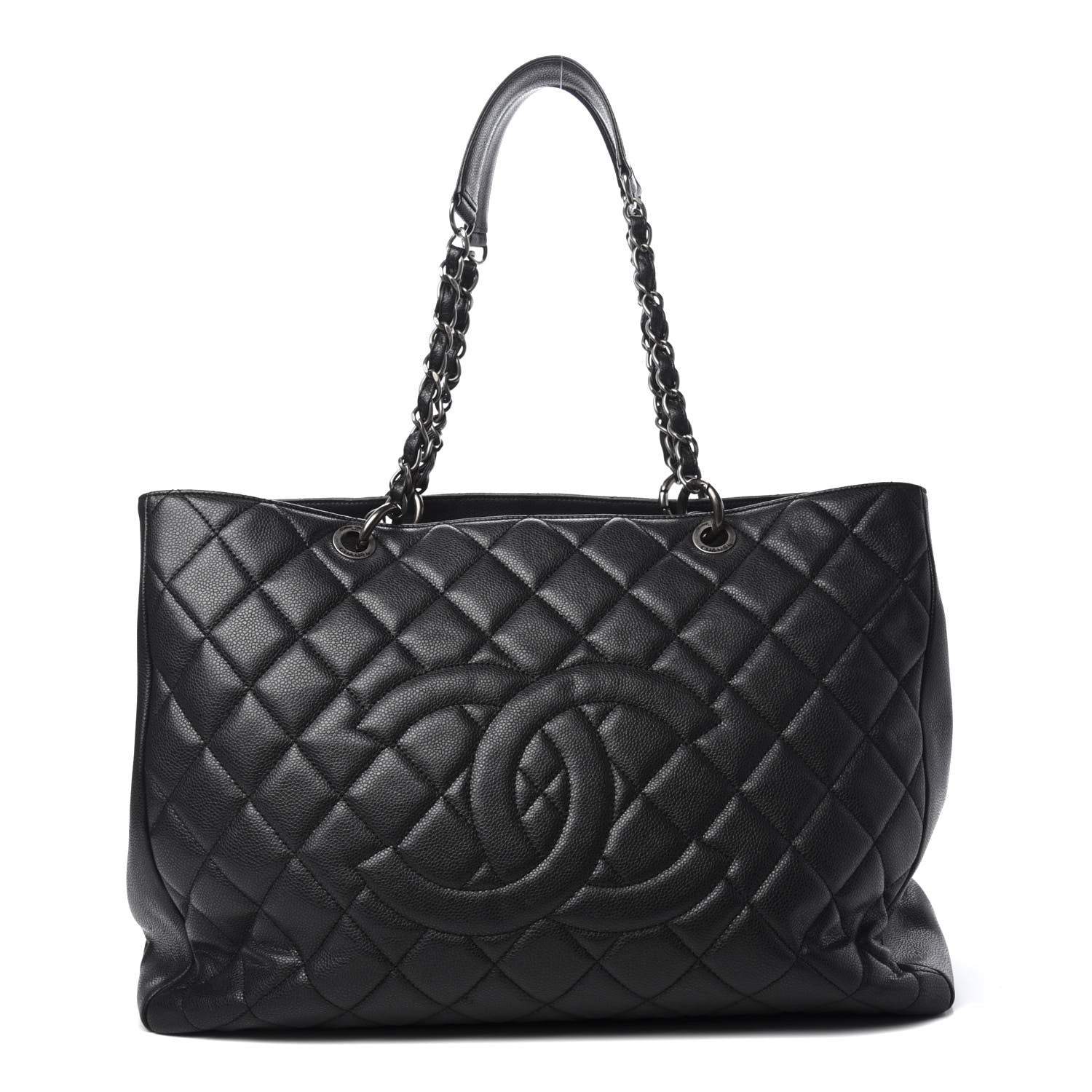 Chanel Caviar Quilted XXL Grand Shopping Tote GST Dark Grey 1 of 10