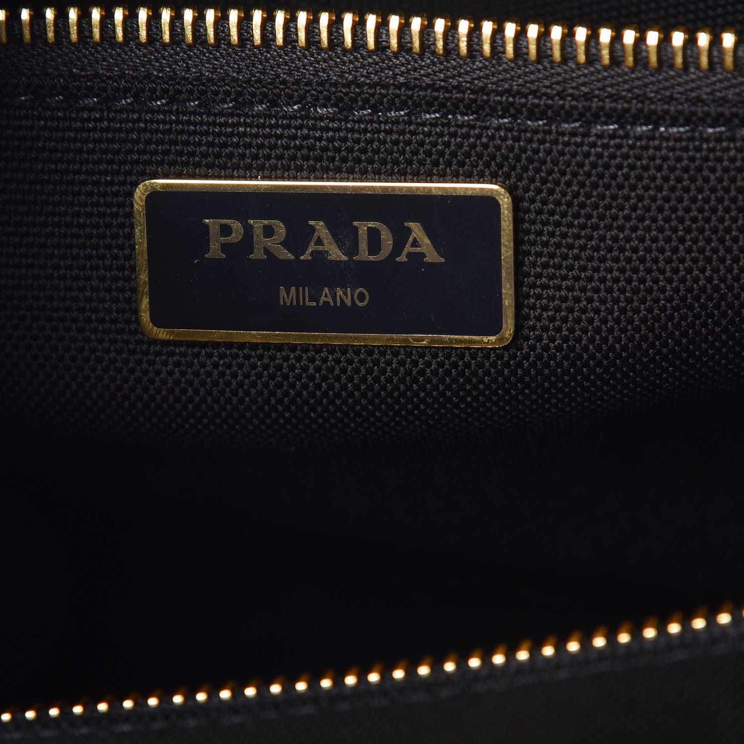 Prada Wicker Canvas Shoulder Bag Black 6 of 8