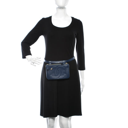 Chanel Lambskin CC Mania Waist Belt Bag Blue 2 of 10