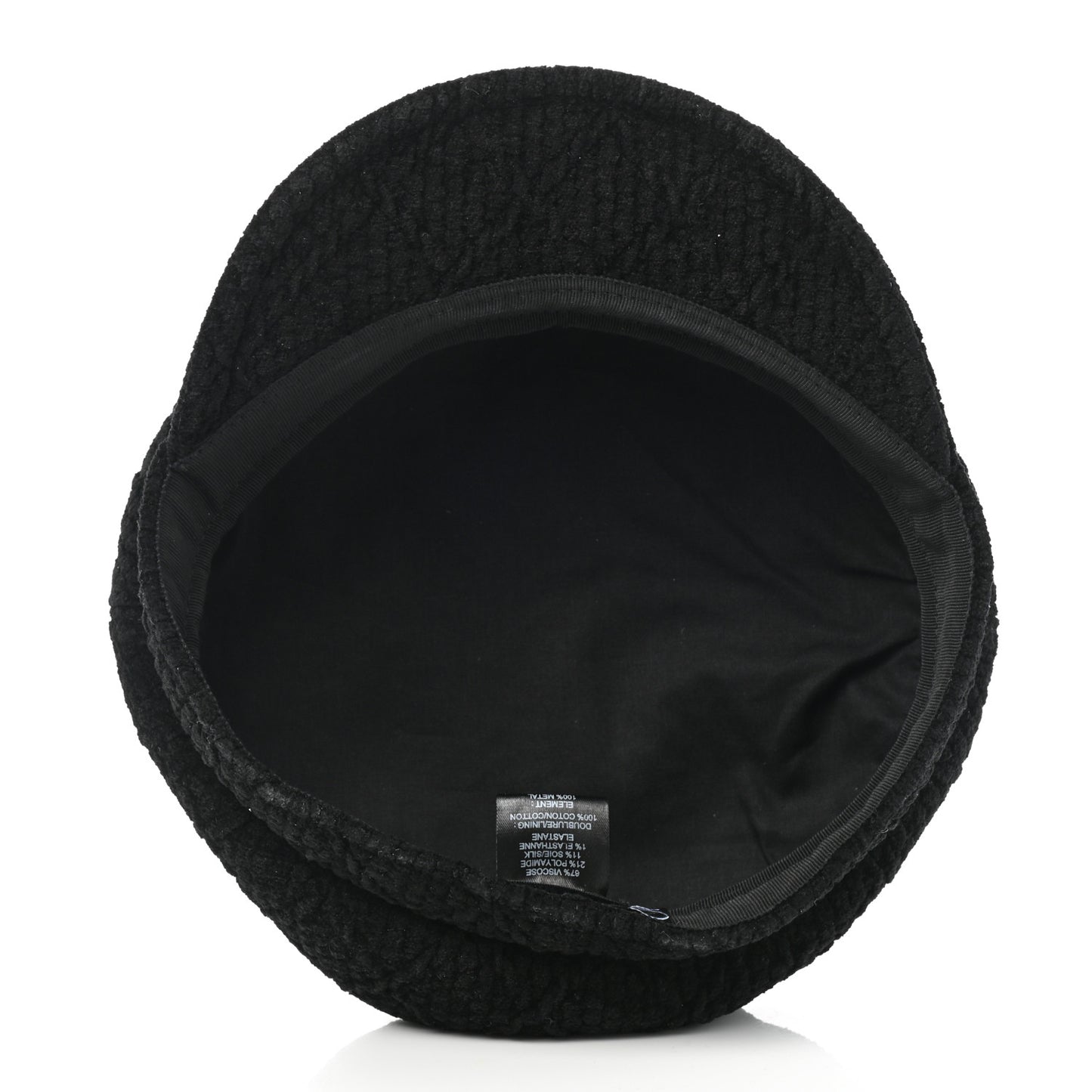 Viscose Silk Quilted CC Cap M Black