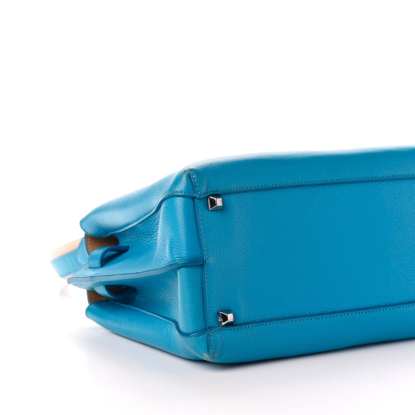 Grained Calfskin Large Milla Tote Tile Blue