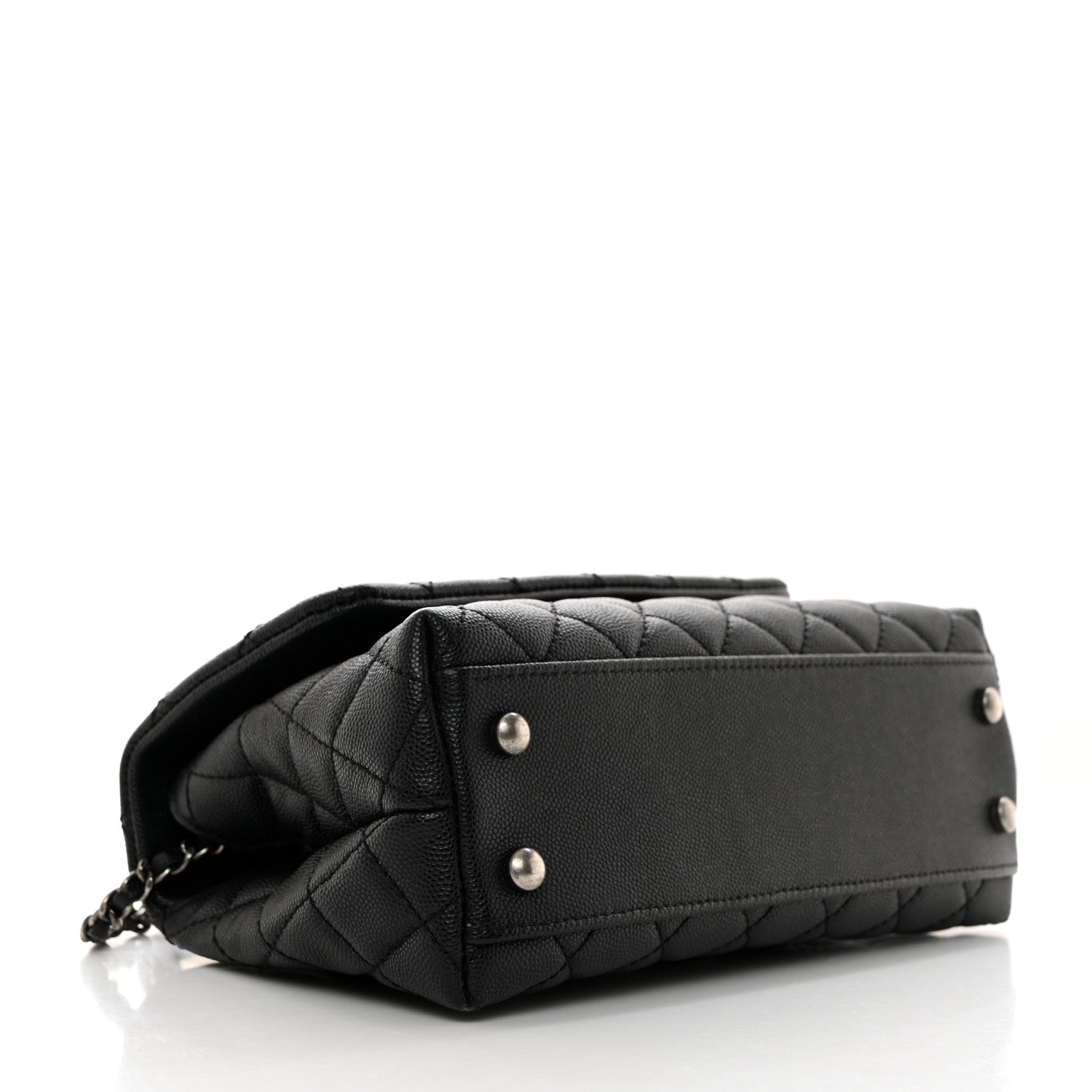 Chanel Caviar Lizard Quilted Mini Coco Handle Flap Black 4 of 10