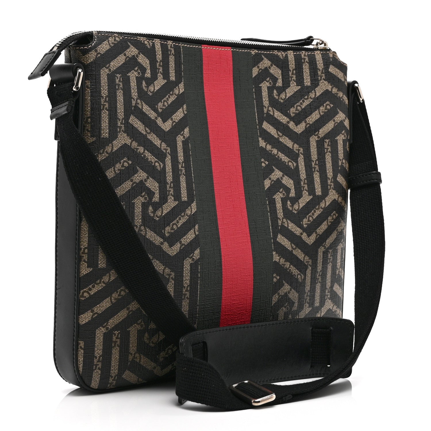 Gucci GG Supreme Monogram Caleido Web Messenger Beige Ebony 3 of 10