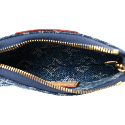 Louis Vuitton Monogram Denim Key Pouch Denim Blue 5 of 7