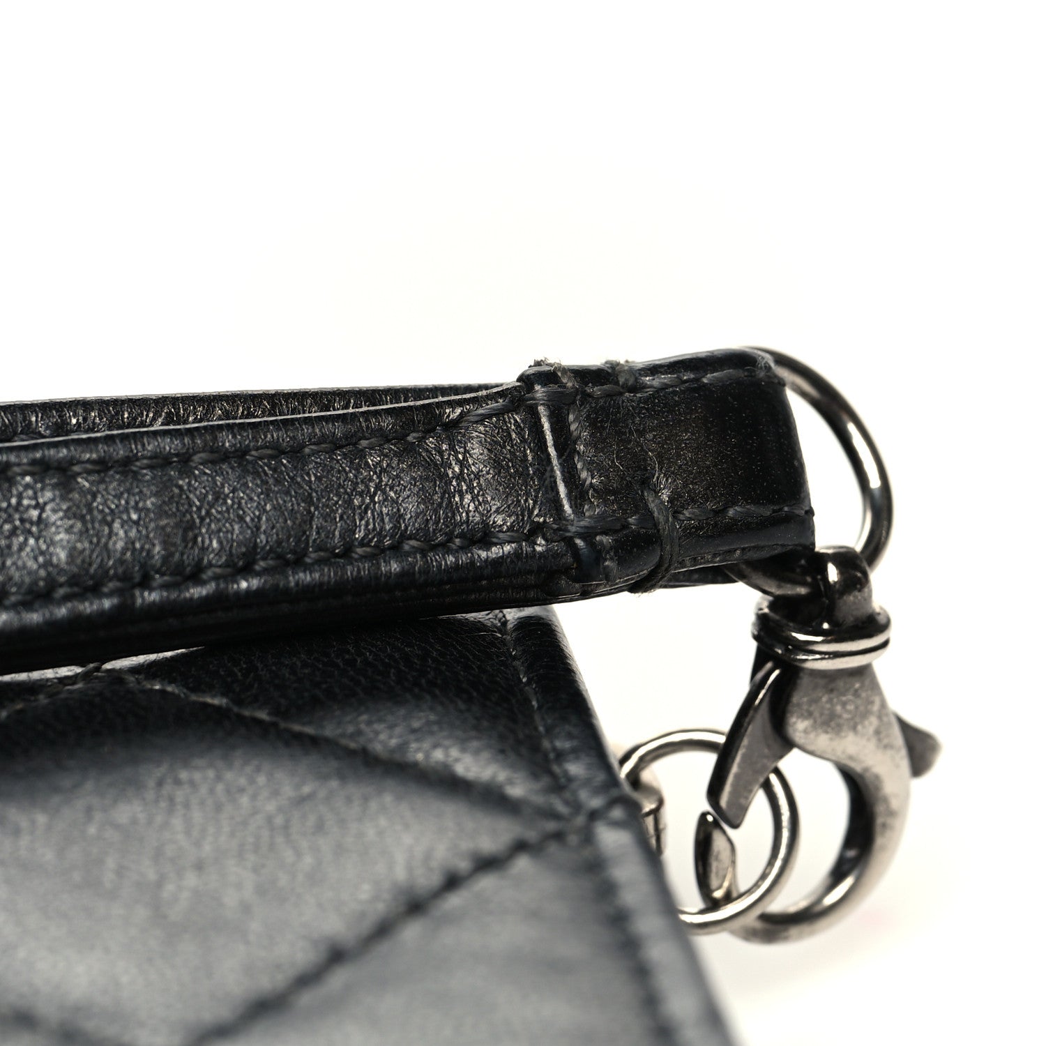 Chanel Calfskin Quilted Chain CC Chain Clutch Argent Fonce 13 of 15