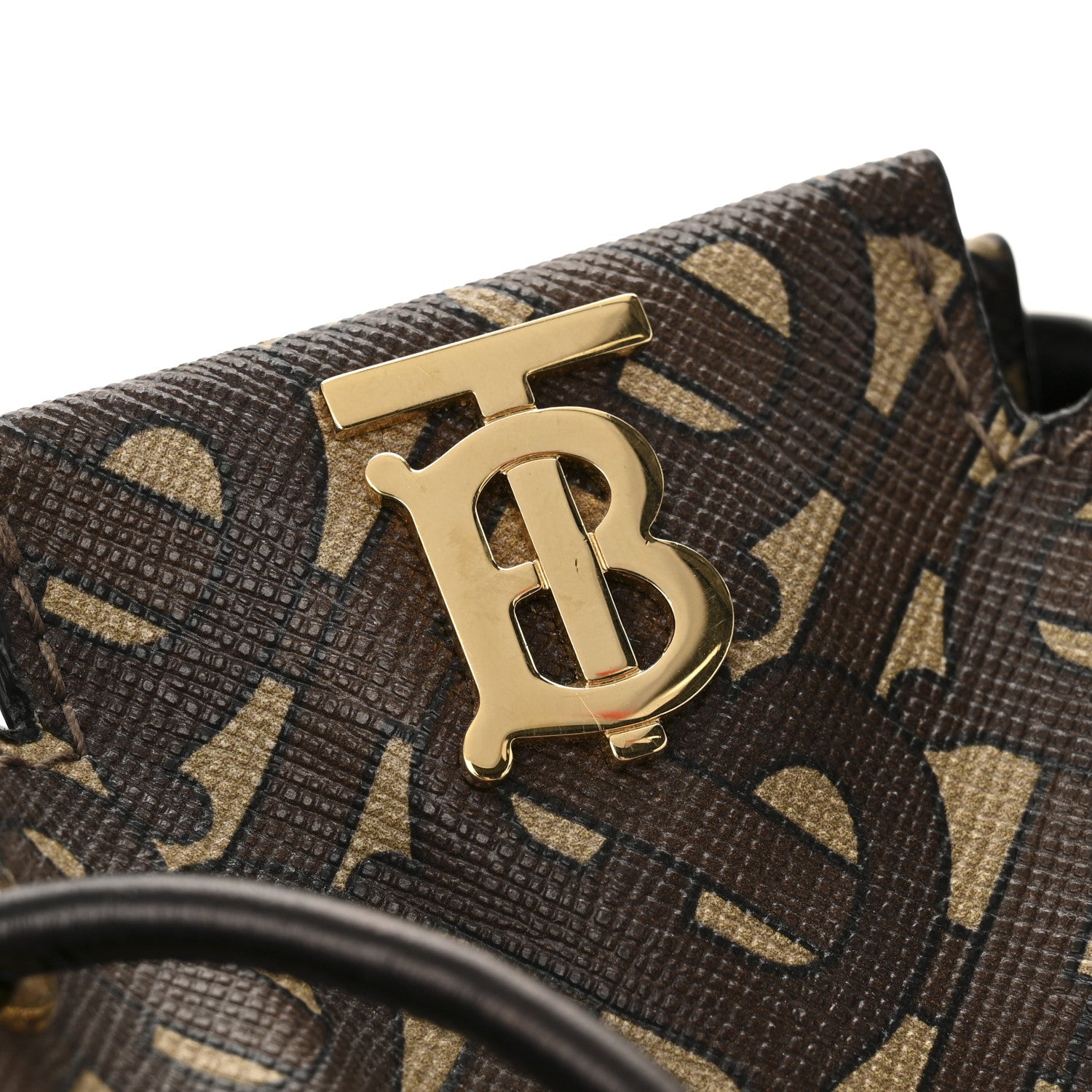 Burberry E-canvas Monogram TB Bucket Bag Bridle Brown 11 of 11