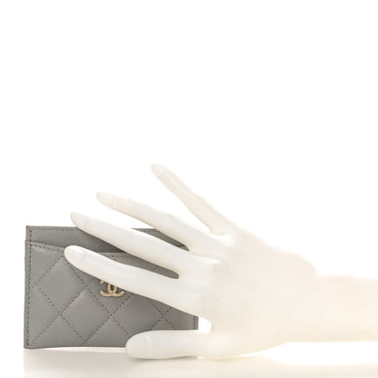 Chanel Caviar Quilted Card Holder Grey 2 of 10