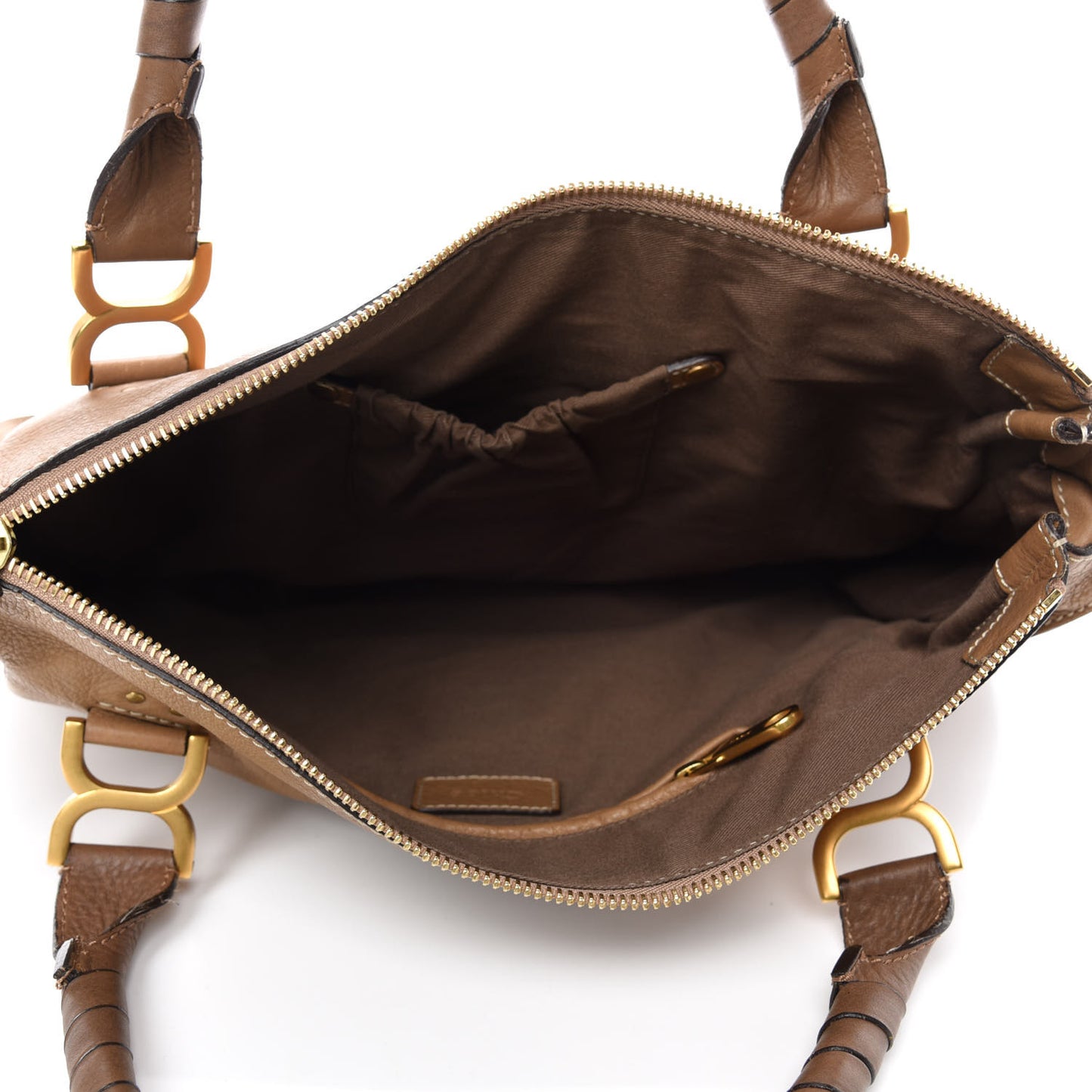 Calfskin Large Marcie Satchel Nut