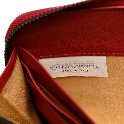 Bottega Veneta Nappa Intrecciato Zip Around Wallet Red 7 of 10