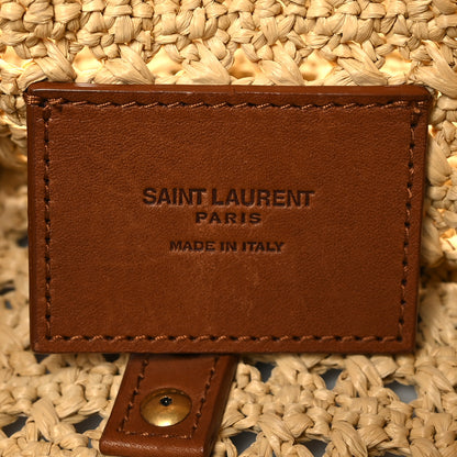 Saint Laurent Raffia Monogram Hobo Naturale 7 of 11