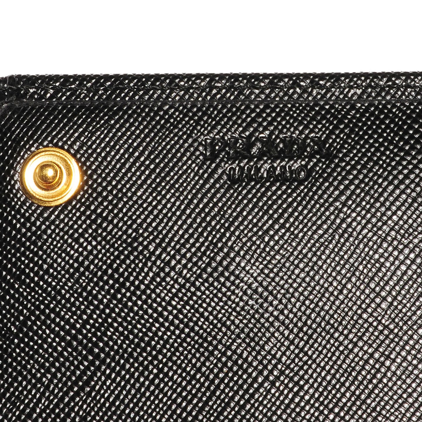 Saffiano Metal Continental Flap Wallet Nero Black