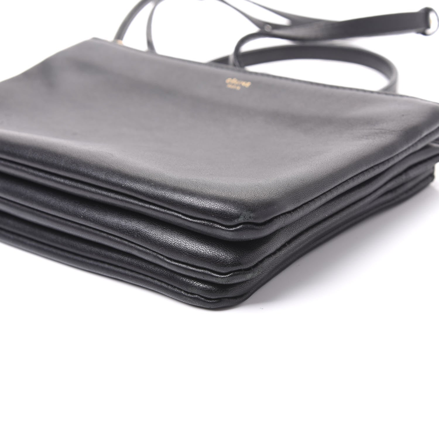 Celine Lambskin Small Trio Crossbody Bag Black 8 of 12