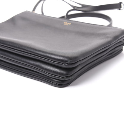 Celine Lambskin Small Trio Crossbody Bag Black 8 of 12