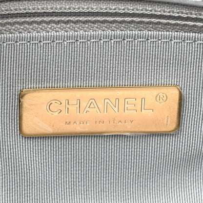 Chanel Metallic Goatskin Quilted Large Chanel 19 Flap Silver 6 of 10