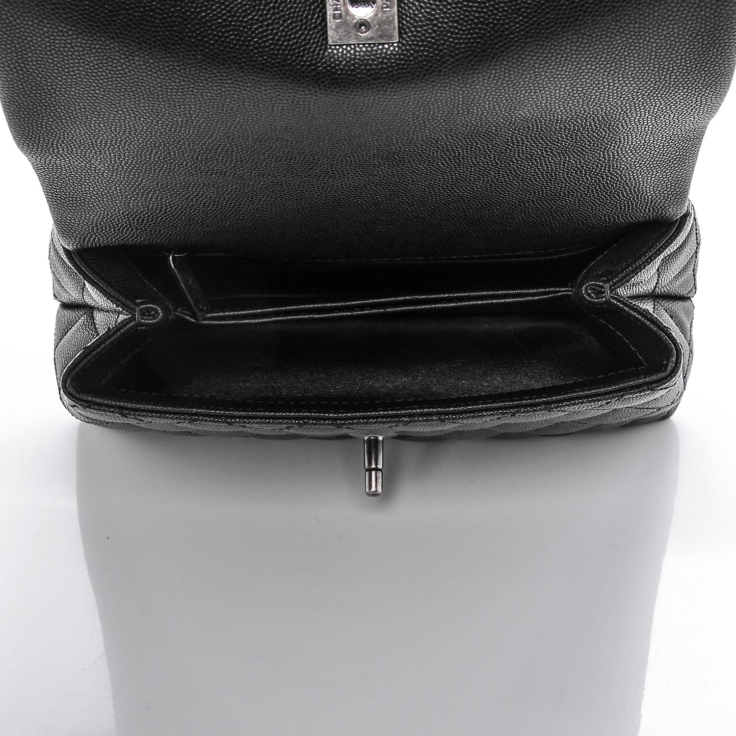 Chanel Caviar Lizard Quilted Mini Coco Handle Flap Black 6 of 9