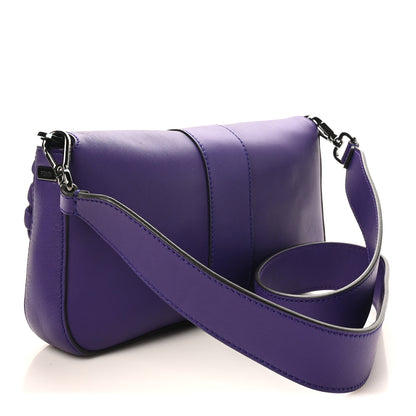 Fendi Vitello Dolce Lace Up Baguette Purple Rain 3 of 10