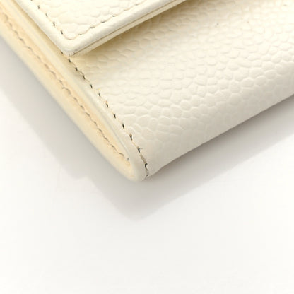 Chanel Caviar Timeless CC Card Holder White 8 of 12