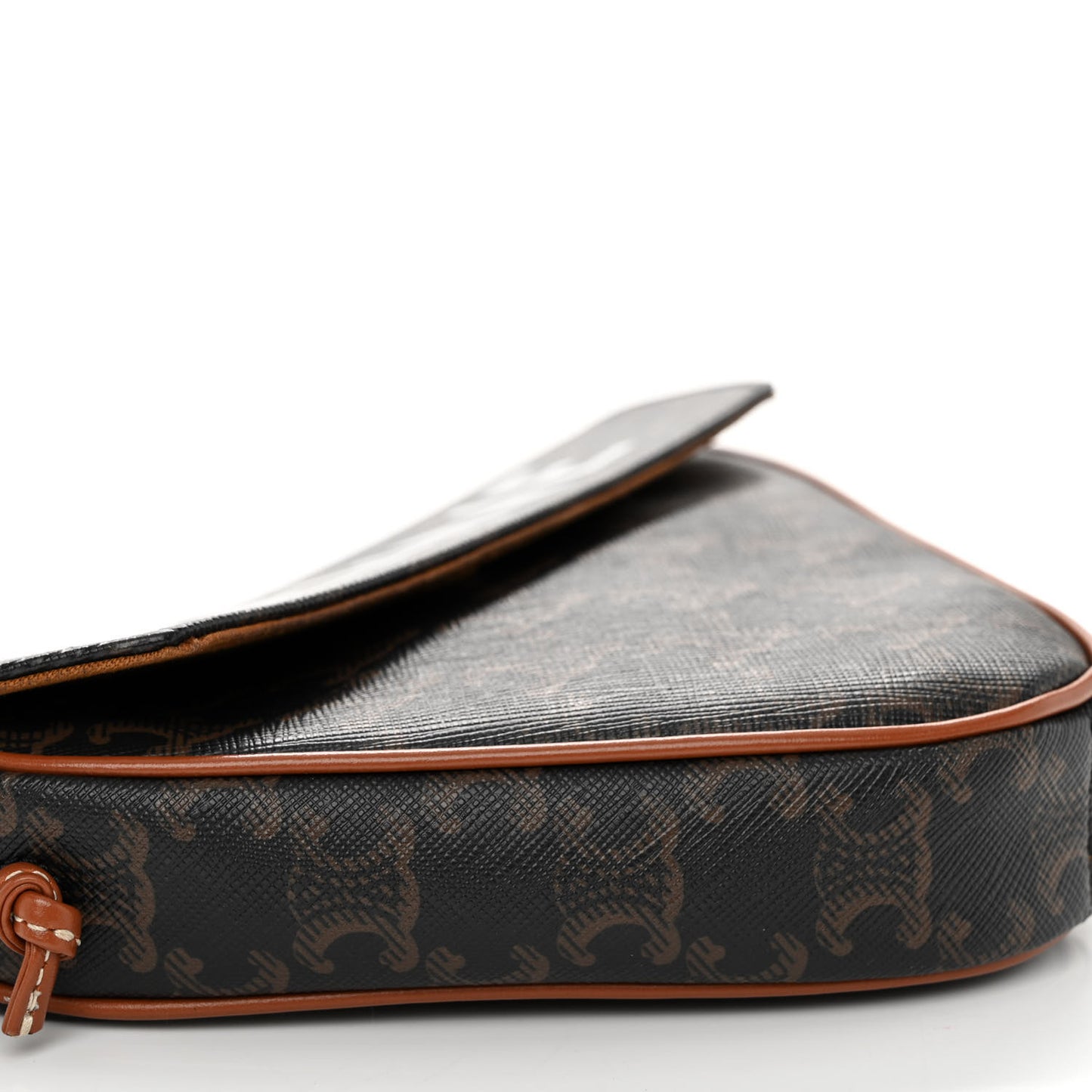 Triomphe Canvas Triangle Crossbody Bag Tan