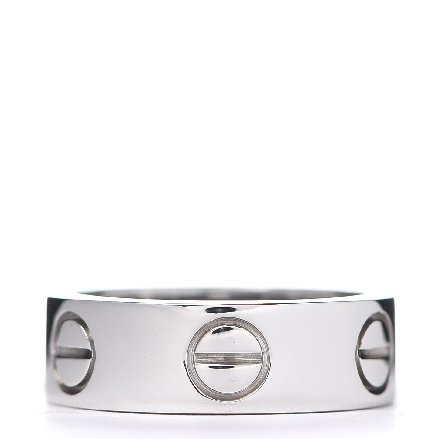18K White Gold 5.5mm LOVE Ring 46 3.75