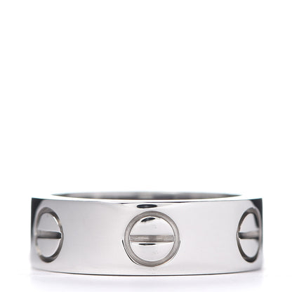 Cartier 18K White Gold 5.5mm LOVE Ring 46 3.75 3 of 4