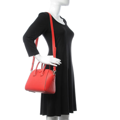 Givenchy Sugar Goatskin Mini Antigona Medium Red 3 of 10