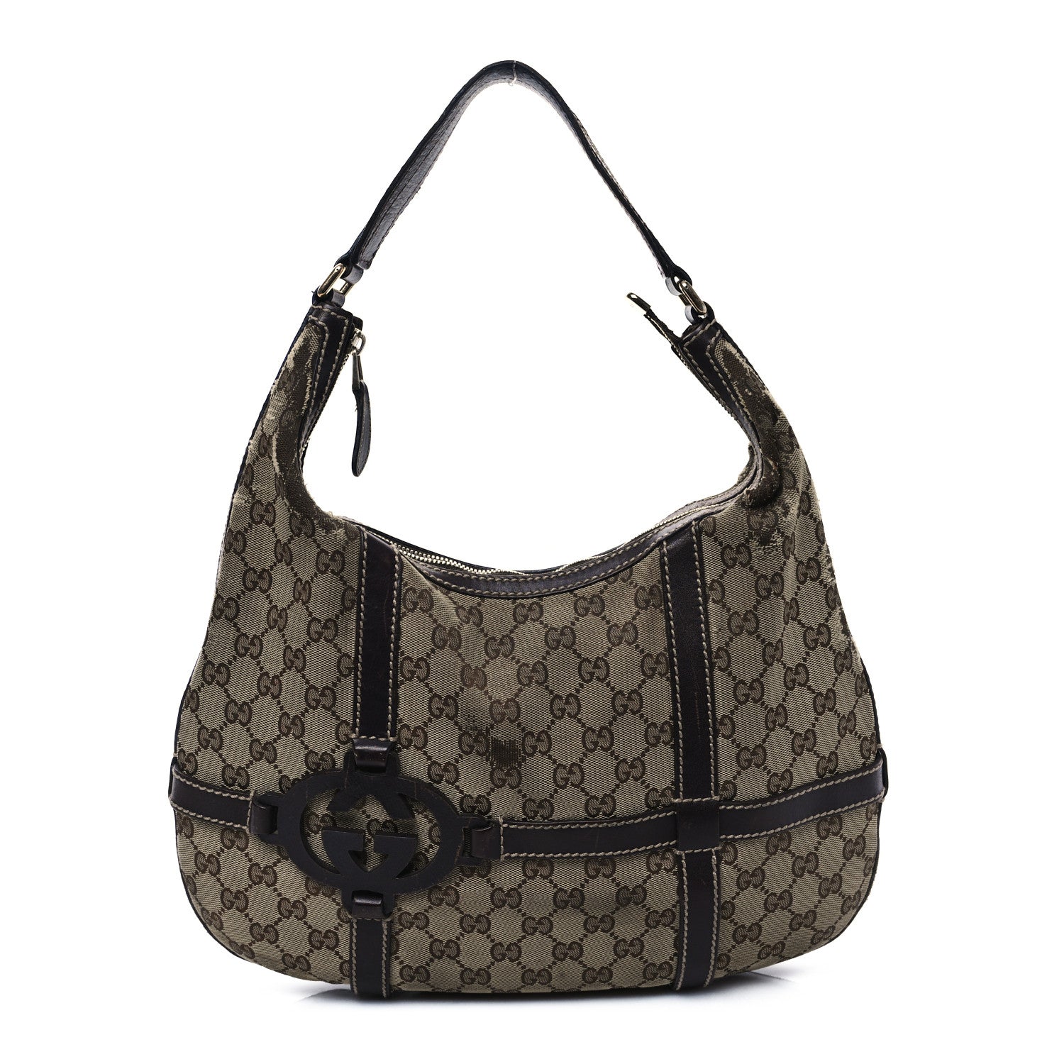 Gucci Monogram GG Royal Hobo Dark Brown 1 of 12