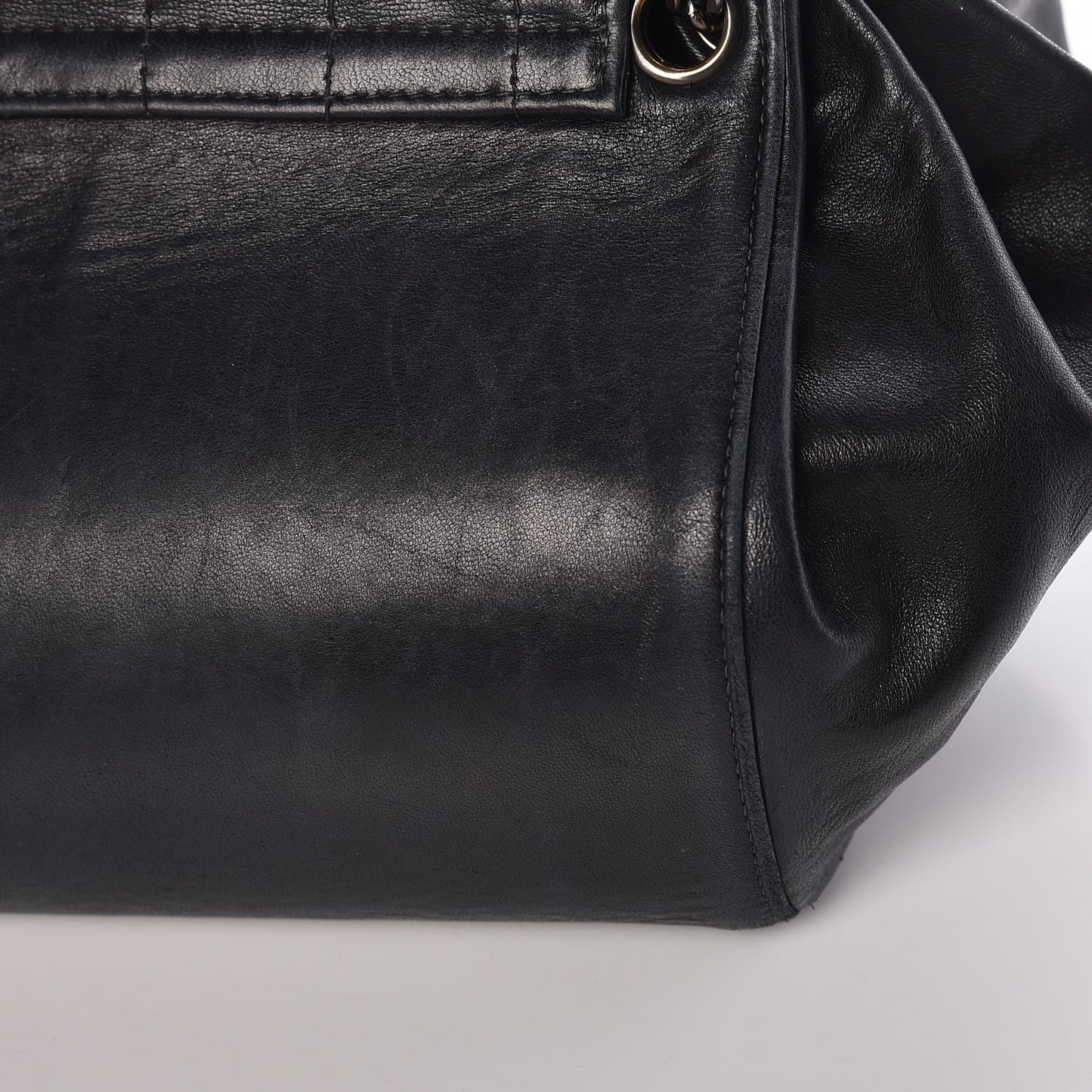 Lambskin Chocolate Bar Accordion Mademoiselle Flap Black